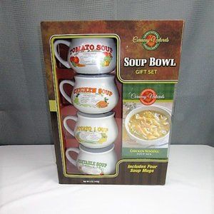 NIB Caraway Naturals Ceramic Soup Mugs